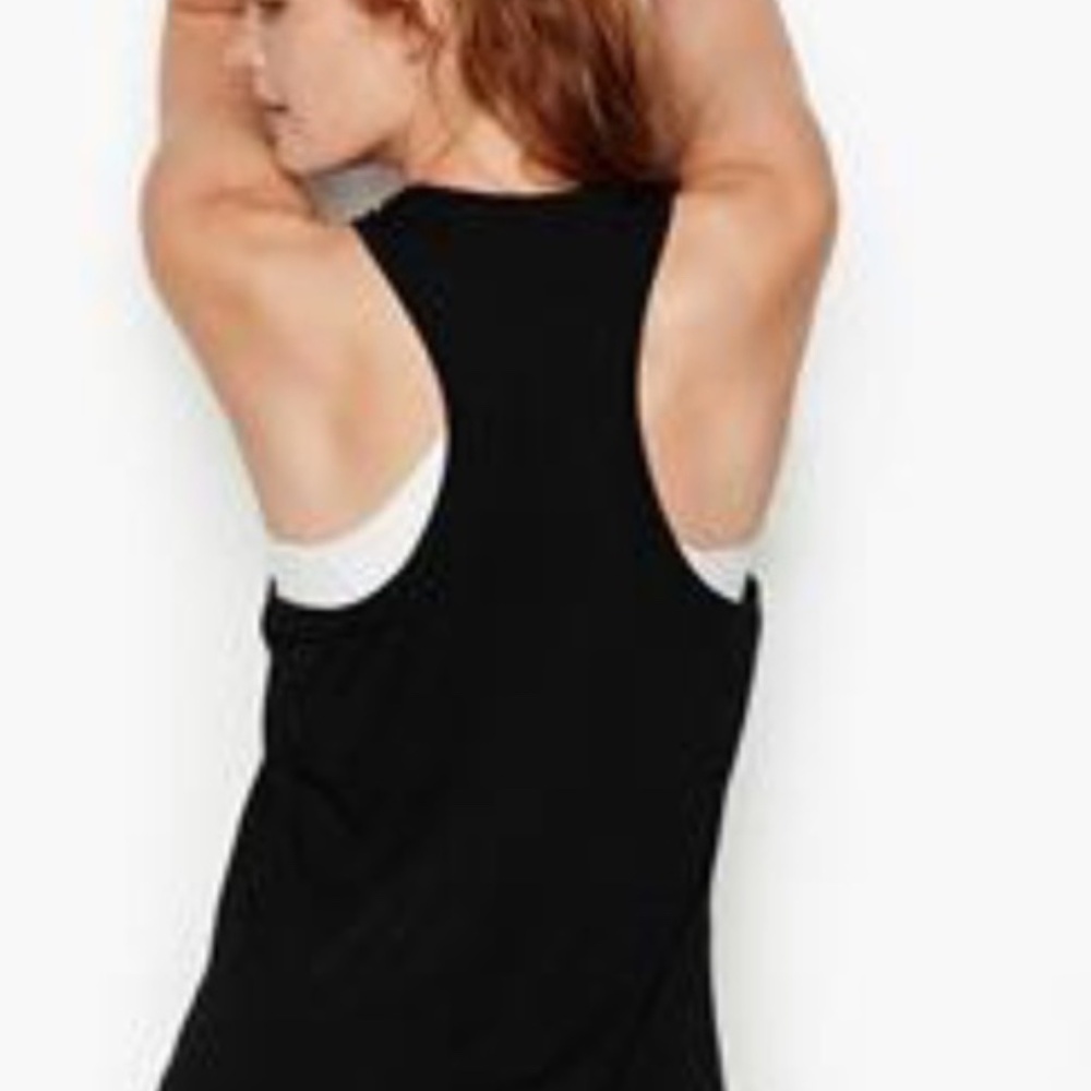Victorias Secrets Bombshell Glitter Panther Pure Black High-Neck Tank - Picture 2 of 3
